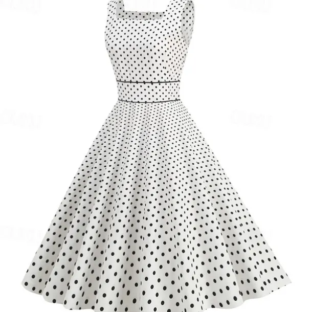 Retro Vintage 1950s Rockabilly Dress Swing Dress Polka Dot Fancy Dress Women's Carnival Masquerade Daily Wear Bachelorette Party Adults' Dress Homecoming Dresses