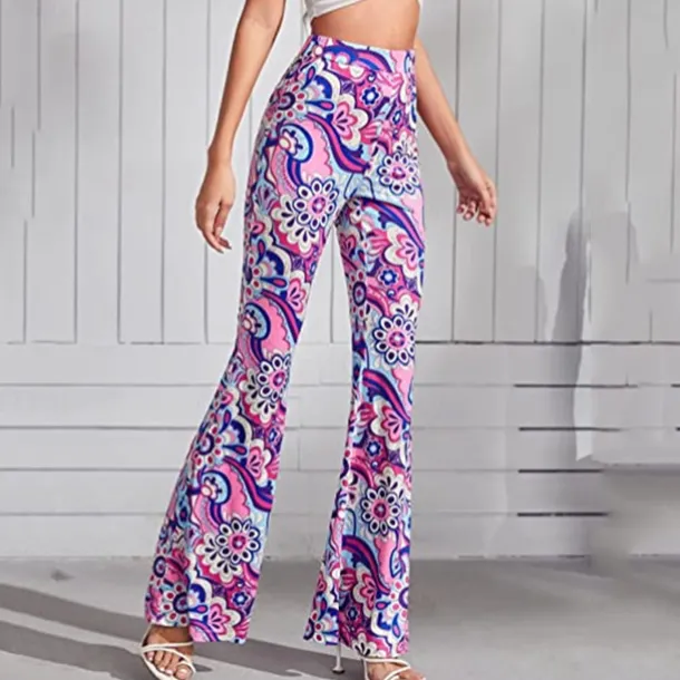 Retro Vintage 1960s 1970s Dude Funk Bell Bottom Pants Flared Trousers Hippie Disco Women's Kings Day Daily Wear Pride Parade Pride Month Adults' Pants