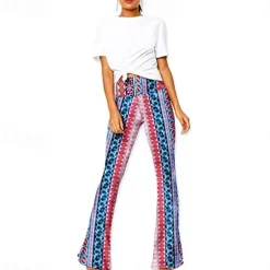 Retro Vintage 1960s 1970s Trousers Bell Bottom Pants Flared Trousers Hippie Fancy Dress Women's Daily Wear Pride Parade Pride Month Adults' Pants