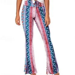 Retro Vintage 1960s 1970s Trousers Bell Bottom Pants Flared Trousers Hippie Fancy Dress Women's Daily Wear Pride Parade Pride Month Adults' Pants