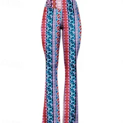 Retro Vintage 1960s 1970s Trousers Bell Bottom Pants Flared Trousers Hippie Fancy Dress Women's Daily Wear Pride Parade Pride Month Adults' Pants