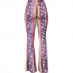 Retro Vintage 1960s 1970s Trousers Bell Bottom Pants Flared Trousers Hippie Fancy Dress Women's Daily Wear Pride Parade Pride Month Adults' Pants