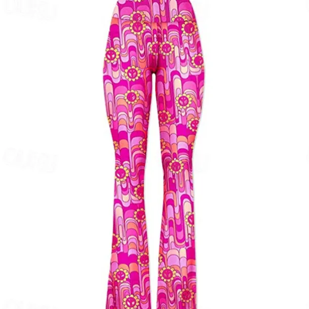 Retro Vintage 1960s 1970s Trousers Bell Bottom Pants Flared Trousers Hippie Fancy Dress Women's Daily Wear Pride Parade Pride Month Adults' Pants