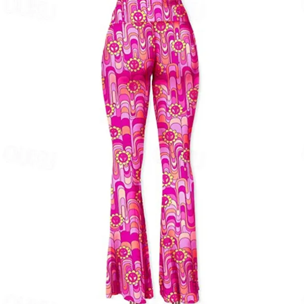 Retro Vintage 1960s 1970s Trousers Bell Bottom Pants Flared Trousers Hippie Fancy Dress Women's Daily Wear Pride Parade Pride Month Adults' Pants