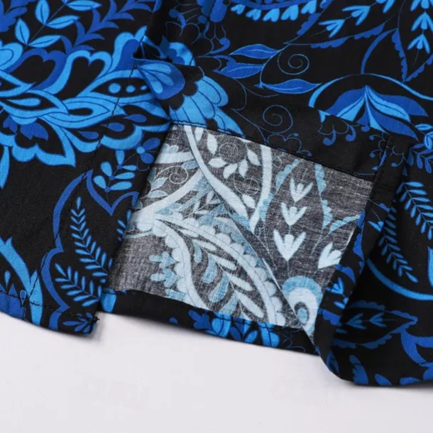 Retro Vintage 1970s Shirt Aloha Shirt Hippie Paisley Fancy Dress Men's Vacation Party Pride Parade Adults' Shirt