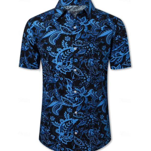 Retro Vintage 1970s Shirt Aloha Shirt Hippie Paisley Fancy Dress Men's Vacation Party Pride Parade Adults' Shirt