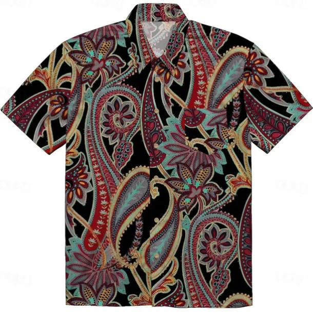 Retro Vintage 1970s Shirt Aloha Shirt Hippie Disco Floral Daisy Fancy Dress Men's Masquerade Vacation Party Pride Parade Adults' Shirt