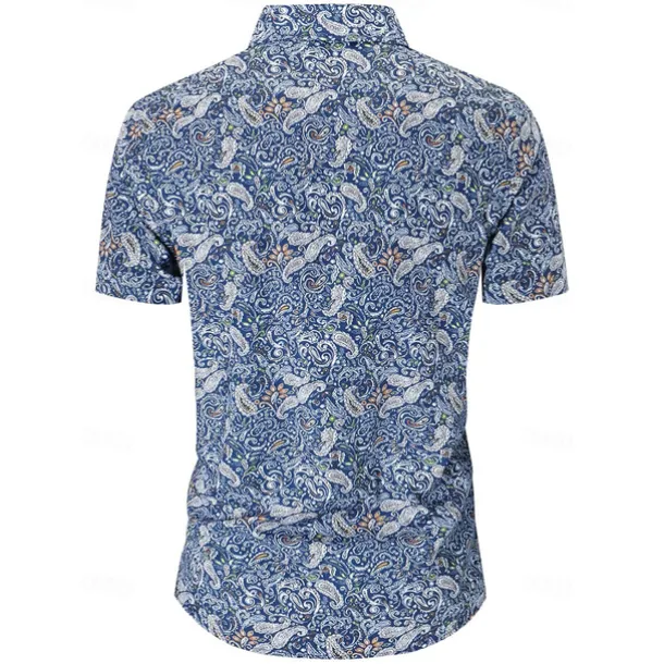 Retro Vintage 1970s Shirt Aloha Shirt Hippie Paisley Fancy Dress Men's Vacation Party Pride Parade Adults' Shirt