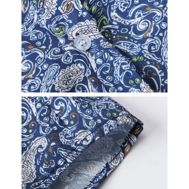 Retro Vintage 1970s Shirt Aloha Shirt Hippie Paisley Fancy Dress Men's Vacation Party Pride Parade Adults' Shirt