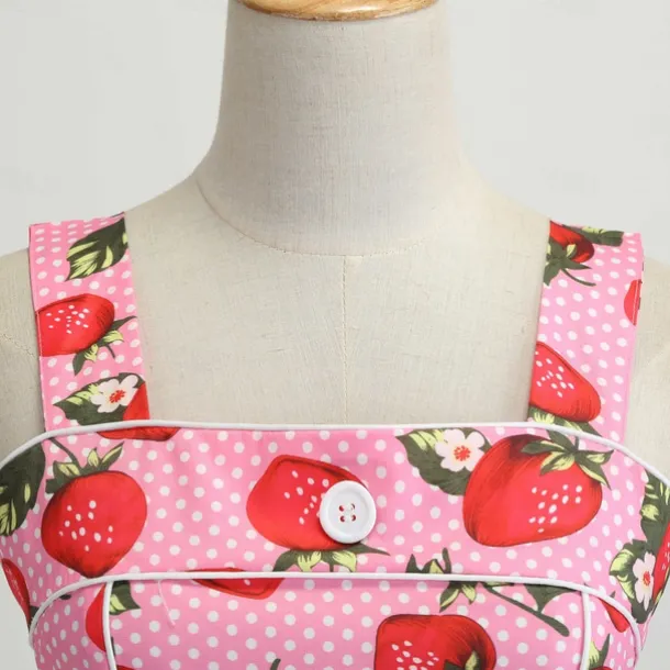 Retro Vintage 1950s Vacation Dress Swing Dress Flare Dress Strawberry Fancy Dress Women's Masquerade Casual Daily Bachelorette Party Adults' Dress Homecoming Dresses