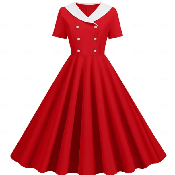 Retro Vintage 1950s Vintage Dress Swing Dress Flare Dress Fancy Dress Women's Carnival Masquerade Casual Daily Bachelorette Party Adults' Dress Homecoming Dresses