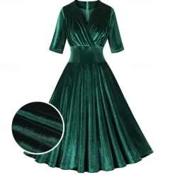 Retro Vintage 1950s Vintage Dress Cocktail Dress Swing Dress Flare Dress Solid Color Fancy Dress Women's Masquerade Party / Evening Bachelorette Party Adults' Dress Homecoming Dresses