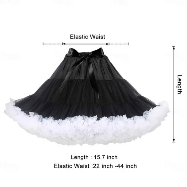 Retro Vintage Sweet Lolita 1950s Short / Mini Petticoat Hoop Skirt Tutu Under Skirt Princess Fancy Dress Women's Carnival Masquerade Performance Party Tea Party Adults' Skirts