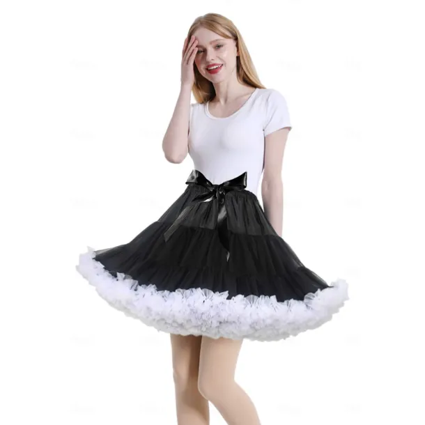 Retro Vintage Sweet Lolita 1950s Short / Mini Petticoat Hoop Skirt Tutu Under Skirt Princess Fancy Dress Women's Carnival Masquerade Performance Party Tea Party Adults' Skirts