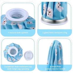 Reusable Ice Pack Cold And Hot Use Hot Water Bag Kids Adults Cold Packs For Injuries Relaxation Wisdom Teeth Breastfeeding Tired Eyes, 3 Sizes