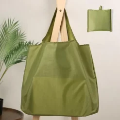 Reusable Nylon Tote Bag – Lightweight Foldable Shopping Bag with Large Capacity for Women, Men, Grocery, Travel & Daily Use