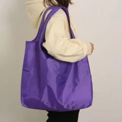Reusable Nylon Tote Bag – Lightweight Foldable Shopping Bag with Large Capacity for Women, Men, Grocery, Travel & Daily Use