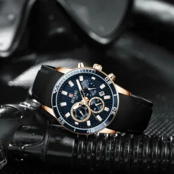 REWARD Men Quartz Watch Fashion Casual Wristwatch Luminous Calendar Chronograph Waterproof Silicone Gel Watch