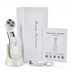 RF Beauty Device 5 In 1 Import Wrinkle Acne Removal Microcurrent Facial Lifting Machine 6 Color Light Therapy Radio Frequency Multifunction Instrument