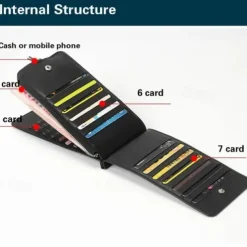 RFID Blocking Bifold Multi Card Case Wallet with Zipper Pocket Men/women Card Holder Wallet