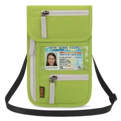 RFID Blocking Passport Holder Travel Wallet Card Bag Shileding Neck Pouch Security Protect Adjusted Strap Faraday Bag