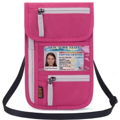 RFID Blocking Passport Holder Travel Wallet Card Bag Shileding Neck Pouch Security Protect Adjusted Strap Faraday Bag