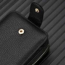 Rfid Credit Card Holder 16 Card Slots Wallet Genuine Leather Driver License ID Card Holder Walet Credit Card Case with Magnetic Shut Single Compartment for Women Men