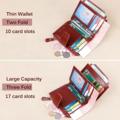 RFID Men Leather Wallet Vintage Luxury Short Slim Male Purses Money Clip Credit