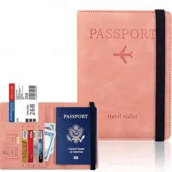 Rfid Passport Bag Pu Leather Multi-function Can Put Sim Card Id Bag Leather Case Passport Holder