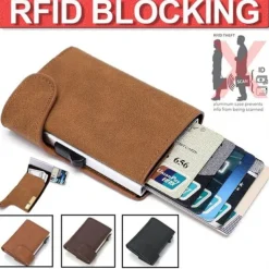 RFID Pop Up Credit Card Holder Wallet Men Business Card Case Slim Minimalist Trifold Credit Card Wallet for Women Card Holder Up