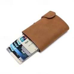 RFID Pop Up Credit Card Holder Wallet Men Business Card Case Slim Minimalist Trifold Credit Card Wallet for Women Card Holder Up