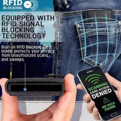 RFID Pop Up Credit Card Holder Wallet Men Business Card Case Slim Minimalist Trifold Credit Card Wallet for Women Card Holder Up