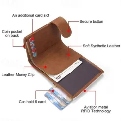 RFID Pop Up Credit Card Holder Wallet Men Business Card Case Slim Minimalist Trifold Credit Card Wallet for Women Card Holder Up