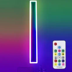 RGB Colorful Dimming Wall Light LED WS2811 IC Wall Lamp with RF Remote Control 15W Acrylic Aluminum Sconce for Living Room Bedroom Hallway Background Decor