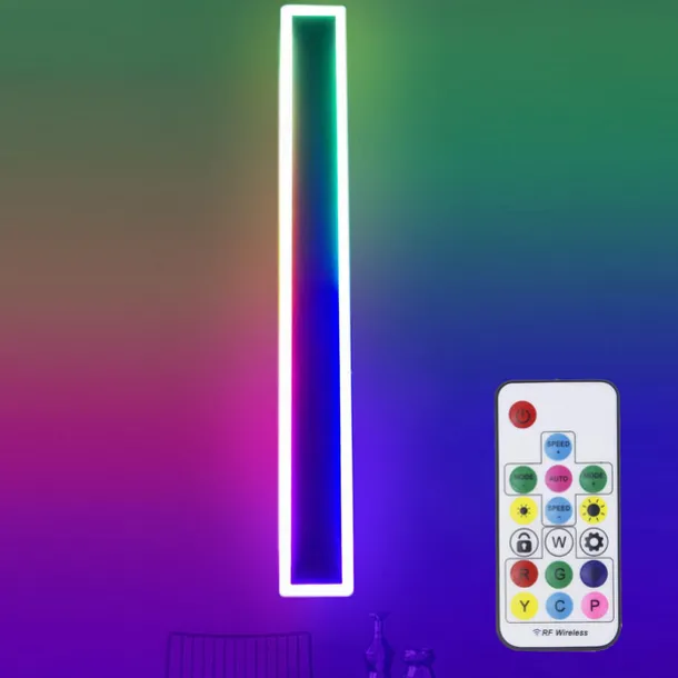 RGB Colorful Dimming Wall Light LED WS2811 IC Wall Lamp with RF Remote Control 15W Acrylic Aluminum Sconce for Living Room Bedroom Hallway Background Decor