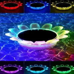 RGB Floating Light Solar LED Pool Light Waterproof Outdoor Garden Light for Swimming Pool Pond Holiday Park Landscape Decoration 1/2 PCS