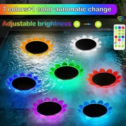 RGB Floating Light Solar LED Pool Light Waterproof Outdoor Garden Light for Swimming Pool Pond Holiday Park Landscape Decoration 1/2 PCS