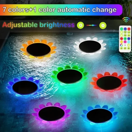 RGB Floating Light Solar LED Pool Light Waterproof Outdoor Garden Light for Swimming Pool Pond Holiday Park Landscape Decoration 1/2 PCS