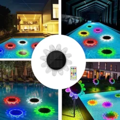 RGB Floating Light Solar LED Pool Light Waterproof Outdoor Garden Light for Swimming Pool Pond Holiday Park Landscape Decoration 1/2 PCS