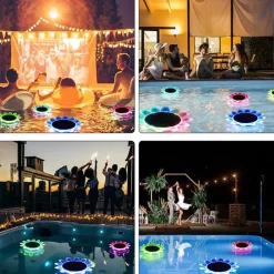 RGB Floating Light Solar LED Pool Light Waterproof Outdoor Garden Light for Swimming Pool Pond Holiday Park Landscape Decoration 1/2 PCS