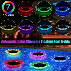 RGB Floating Light Solar LED Pool Light Waterproof Outdoor Garden Light for Swimming Pool Pond Holiday Park Landscape Decoration 1/2 PCS