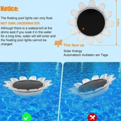 RGB Floating Light Solar LED Pool Light Waterproof Outdoor Garden Light for Swimming Pool Pond Holiday Park Landscape Decoration 1/2 PCS