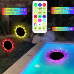 RGB Floating Light Solar LED Pool Light Waterproof Outdoor Garden Light for Swimming Pool Pond Holiday Park Landscape Decoration 1/2 PCS