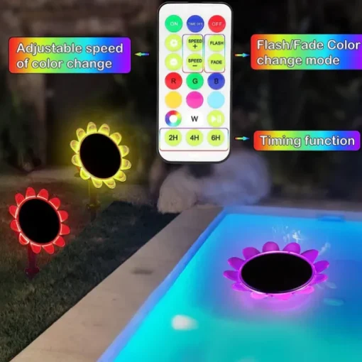 RGB Floating Light Solar LED Pool Light Waterproof Outdoor Garden Light for Swimming Pool Pond Holiday Park Landscape Decoration 1/2 PCS