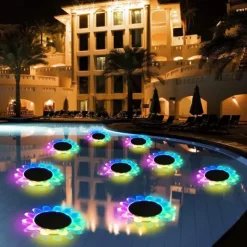 RGB Floating Light Solar LED Pool Light Waterproof Outdoor Garden Light for Swimming Pool Pond Holiday Park Landscape Decoration 1/2 PCS