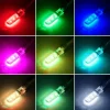 RGB LED Car Light 1 Set T10 RGB LED 5050 SMD W5W 168 192 Car Clearance Lights 12V Wedge Side Auto Tail Parking Lamp With Remote Control Brake Lights Reversing Backup for Universal All Years