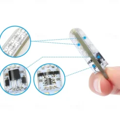 RGB LED Car Light 1 Set T10 RGB LED 5050 SMD W5W 168 192 Car Clearance Lights 12V Wedge Side Auto Tail Parking Lamp With Remote Control Brake Lights Reversing Backup for Universal All Years