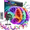 RGB LED Strip Lights Kit 10-40 Meter(32.8-130FT) Flexible LED Light Strips 5050 RGB SMD LEDs IR 44 Key Controller with Installation Package and 12V Adapter Kit