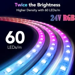 RGB LED Strip Lights Kit, High Brightness 7m 3.5m Strip Lights without Voltage Drop, Samrt WIFI or Bluetooth Controller Music Synchronization Control APP Control Suitable for Family Atmosphere Festivals Music Party