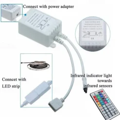 RGB LED Strip Lights Set Dimmable 20m 65.6ft Tiktok Lights 600 LEDs 5050 SMD 10mm Remote Control RC Cuttable Linkable Suitable for Vehicles Self-adhesive Color-Changing IP44